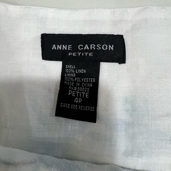 Anne Carson White Skirt with Teal Floral Embroidery - Picture 8 of 10